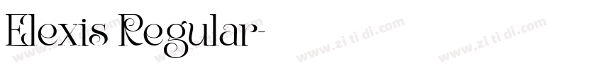 Elexis Regular字体转换 Elexis Regular字体转换